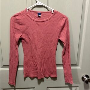 Women's Pink Long Sleeve Top
